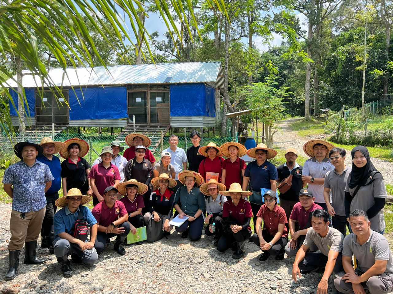 Training participants gaining experience on the farm